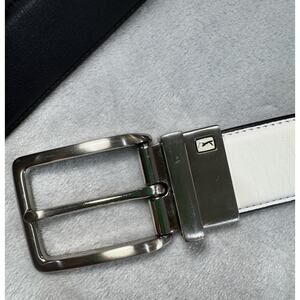 PGA Tour Reversible Golf Belt Black White 36/90 Silver Buckle PGA Logo